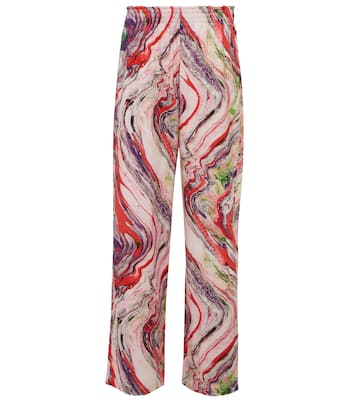Face printed cotton-blend sweatpants | Acne Studios