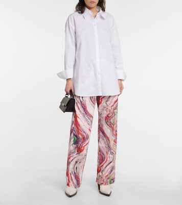 Face printed cotton-blend sweatpants | Acne Studios