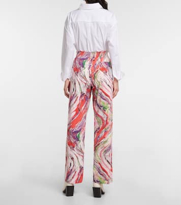 Face printed cotton-blend sweatpants | Acne Studios