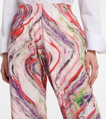 Face printed cotton-blend sweatpants | Acne Studios