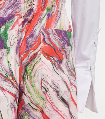 Face printed cotton-blend sweatpants | Acne Studios