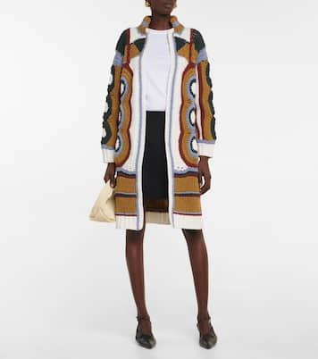 Cardigan Celian in crochet di cashmere | Khaite