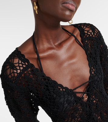 Miniabito Bianca in crochet di cotone | Anna Kosturova