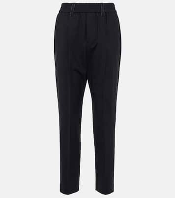 High-rise wool-blend pants | Brunello Cucinelli