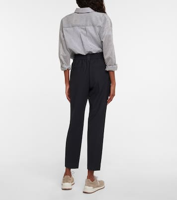 High-rise wool-blend pants | Brunello Cucinelli