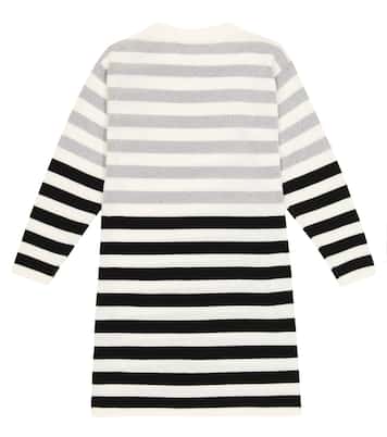 Striped wool-blend dress | Balmain Kids