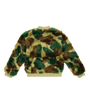 Lion camouflage faux fur jacket | The Animals Observatory