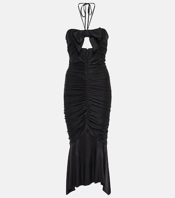 Halterneck jersey midi dress | Alexandre Vauthier