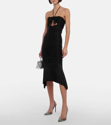 Halterneck jersey midi dress | Alexandre Vauthier