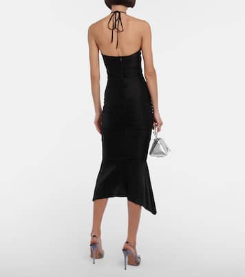 Halterneck jersey midi dress | Alexandre Vauthier