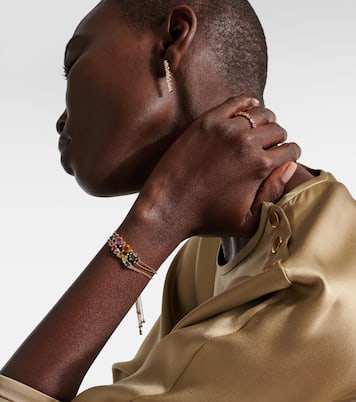 Bracelet chaîne réglable en or 14 ct avec pierres précieuses | Suzanne Kalan