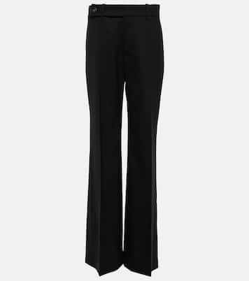 High-rise wool-blend straight pants | Chloé