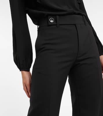 High-rise wool-blend straight pants | Chloé