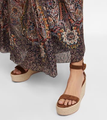 Sandali espadrillas Portofino in suede con zeppa | Gianvito Rossi