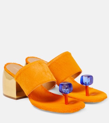 Verzierte Sandalen aus Kalbshaar | Dries Van Noten