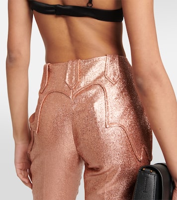 Iridescent sable straight-leg pants | Tom Ford