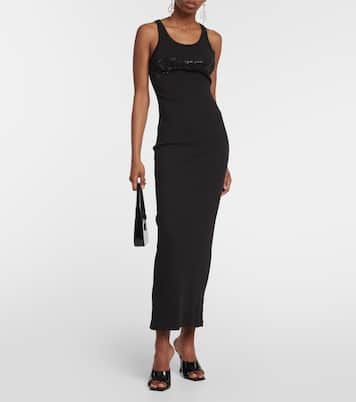 Abito lungo in misto cotone con logo | Blumarine