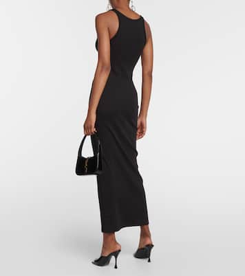 Abito lungo in misto cotone con logo | Blumarine