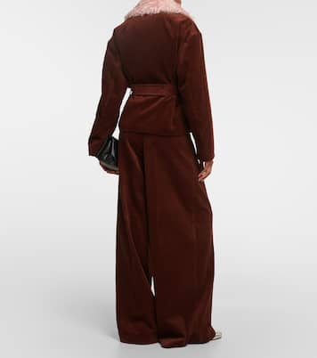 Corduroy and faux fur jacket | Dries Van Noten