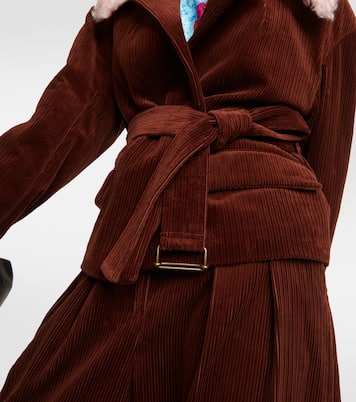 Corduroy and faux fur jacket | Dries Van Noten