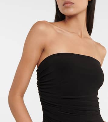 Draped jersey minidress  | Norma Kamali
