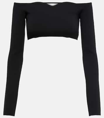 Crop top en mezcla de lana sin hombros | Nina Ricci