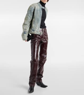 Pantaloni regular in pelle ombré | Marine Serre