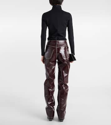 Pantaloni regular in pelle ombré | Marine Serre