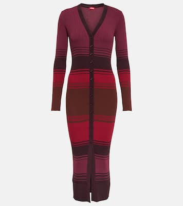 Shoko striped cardigan midi dress | Staud