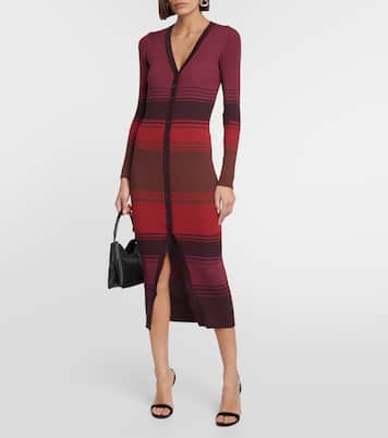 Shoko striped cardigan midi dress | Staud