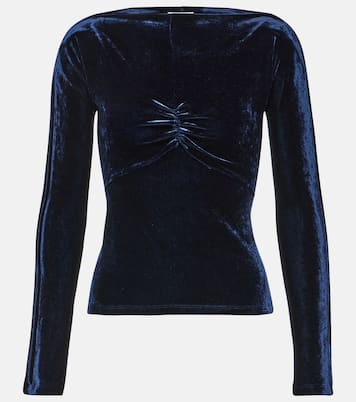 Off-Shoulder-Top aus Samt | Rabanne