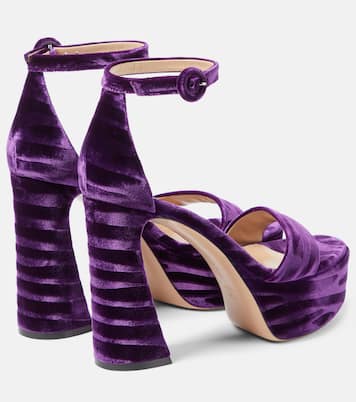 Holly velvet platform sandals | Gianvito Rossi
