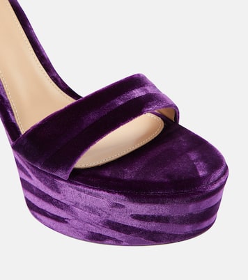 Holly velvet platform sandals | Gianvito Rossi