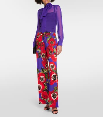 Schluppenbluse aus Seidenchiffon | Dolce&Gabbana