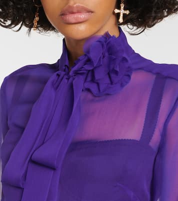 Schluppenbluse aus Seidenchiffon | Dolce&Gabbana
