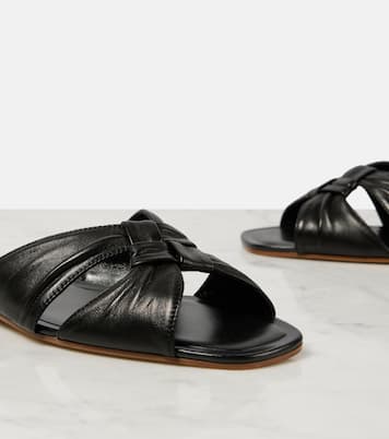 Pantoletten Soft Knot aus Satin | The Row