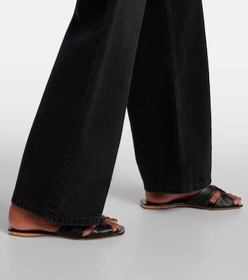 Pantoletten Soft Knot aus Satin | The Row