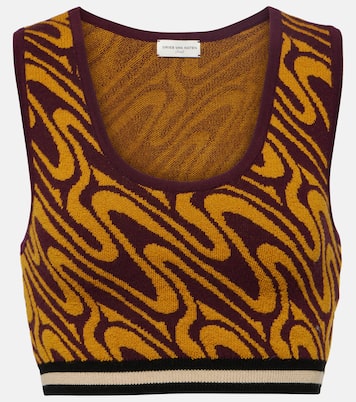 Top raccourci en jacquard | Dries Van Noten