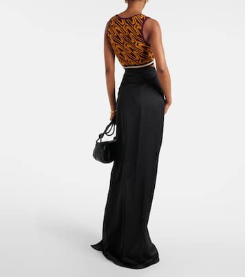 Top raccourci en jacquard | Dries Van Noten