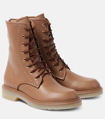 Schnürstiefel aus Leder | Max Mara