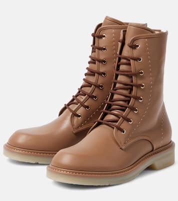 Schnürstiefel aus Leder | Max Mara