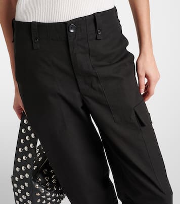 Pantalon droit White Label Octavia en coton et lin | Proenza Schouler