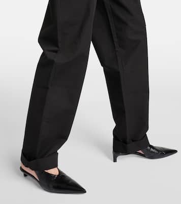 Pantalon droit White Label Octavia en coton et lin | Proenza Schouler