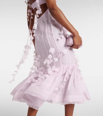 Abito midi in lino e seta | Zimmermann