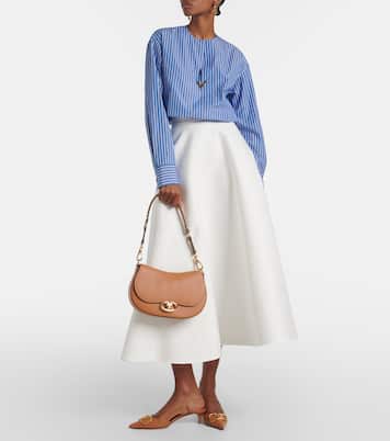 Blouse VGold rayée en coton | Valentino