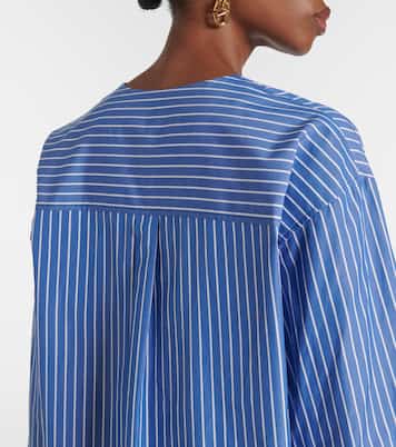 Blouse VGold rayée en coton | Valentino
