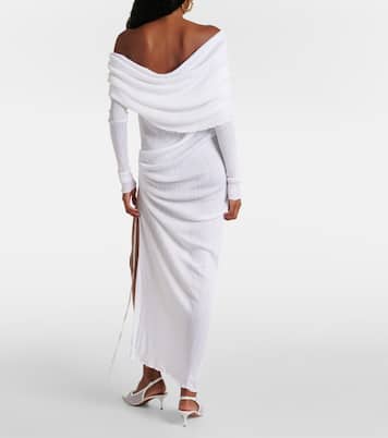Abito lungo con scollo bardot | Alaïa
