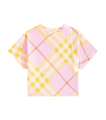 T-shirt Burberry Check en coton | Burberry Kids