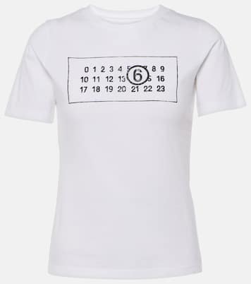 Camiseta de jersey de algodón estampada | MM6 Maison Margiela