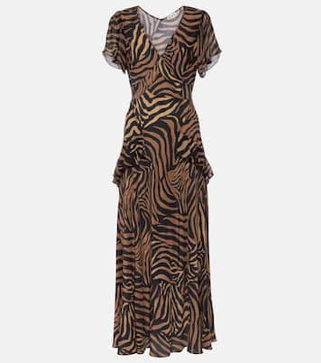 Evie printed silk midi dress | Rixo